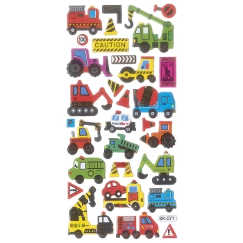 Naklejka (nalepka) Titanum Craft-Fun Series pojazdy budowlane, użytkowe wypukłe (SK-071)