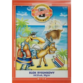 Blok artystyczny Koh-I-Noor A4 90g 20k [mm:] 210x297