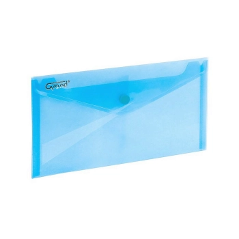 Teczka plastikowa na guzik Grand ZP-046-DL DL kolor: niebieski przezroczysty [mm:] 225x124 (120-1870)