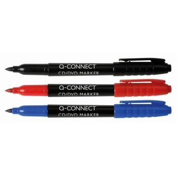 Marker do cd Q-Connect, czarny 1,0mm (KF02300)
