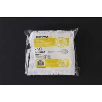 Łyżeczka Gabi-Plast BIAŁA wielkokrotnego uzytku 50 szt