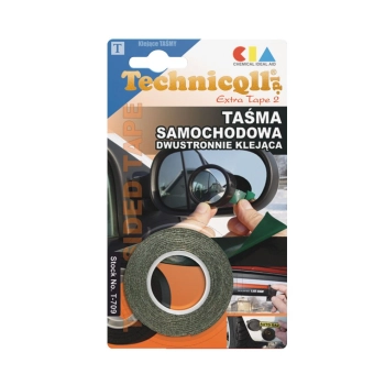 Taśma dwustronna Technicqll dwustronna samochodowa 19mm 1,5m (T-709)