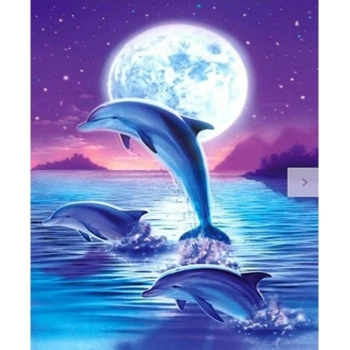 Zestaw kreatywny Norimpex Diamentowa mozaika delfin 40x30cm (NO-1006715)