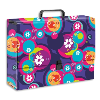 Teczka z szerokim grzbietem na zatrzask Tadeo Bąbelki B4 kolor: mix (T0103)