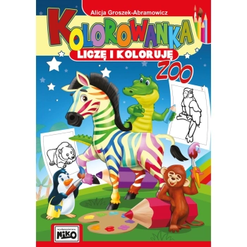 Książeczka edukacyjna KOLOROWANKA Liczę i koloruję. Zoo