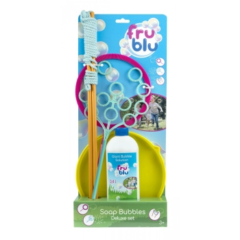 Bańki mydlane Tm Toys Fru Blu zestaw deluxe ze sznurkiem, talerzykiem, obręczą, drzewkiem + płyn 0,4 l (DKF0156)