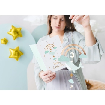 Kartka składana Partydeco z zawieszką Wieloryb [mm:] 140x200 (KAZ2)