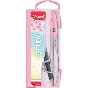 Cyrkiel Maped Study Pastel z ołówkiem 2 el. (194111)