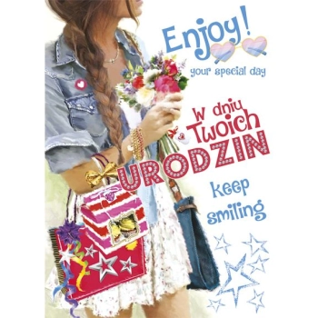 Kartka składana Pol-mak Imieniny B6 (B6LUX)