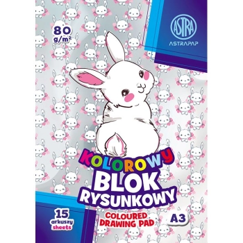 Blok rysunkowy Astra BS&RABBit ASTRAPAP A3 mix 80g 15k (106021005)