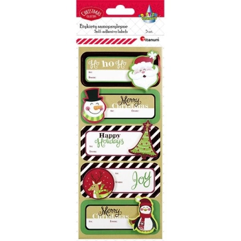 Etykieta samoprzylepna Titanum Craft-Fun Series 3D Boże Narodzenie - mix [mm:] 90x38 (181130-1)