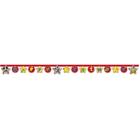 Wstążka mickey happy birthdayx2,5 [mm x m] czerwona Godan (81514)