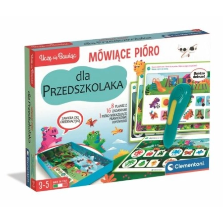Gra edukacyjna Mówiące pióro przedszkolaka, 500 pytań Clementoni (50390)