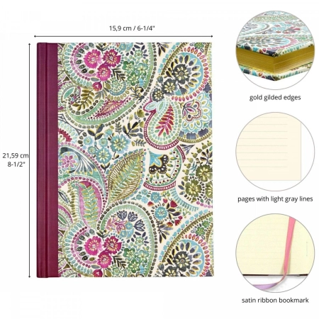 Notes (notatnik) Szyty Paisley Akwarela Peter Pauper Press