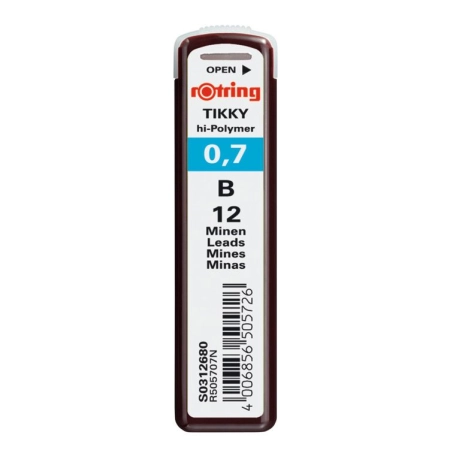 Wkład do ołówka (grafit) B 0,7mm Rotring (S0312650)