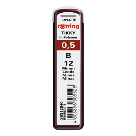 Wkład do ołówka (grafit) B 0,5mm Rotring