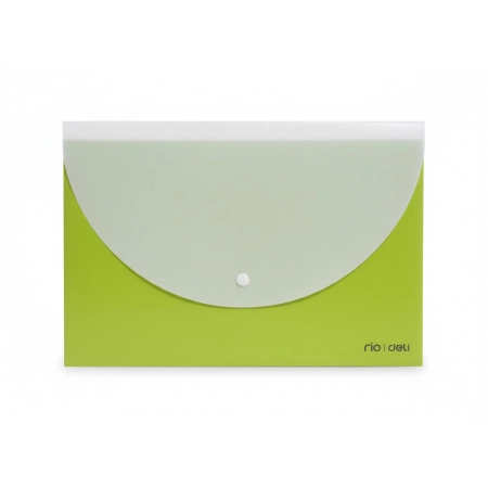 Teczka plastikowa na zatrzask RIO RÓŻOWA 5902315578593 A4 zielony 180 mic. Deli (E38977_GREEN)