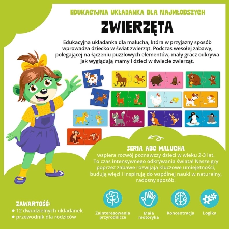 Gra edukacyjna ABC Malucha Zwierzęta Trefl (02905)