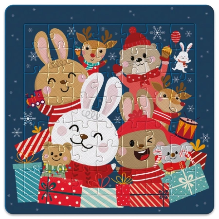 Puzzle Boże Narodzenie w ramce Interdruk (Happy Friends)