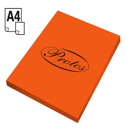 Papier kolorowy A4 pomarańczowy 100k. 80g Protos