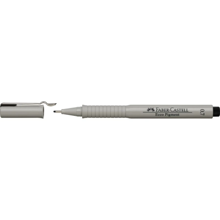 Cienkopis kreślarski Ecco Pigment wkład czarny 0,7mm 1kol. Faber Castell (FC166799)