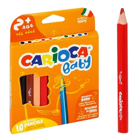 Kredki ołówkowe Baby 10 kol. Carioca (42819)