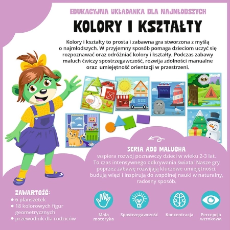 Gra edukacyjna ABC Malucha kolory i ksztaty Trefl (02904)