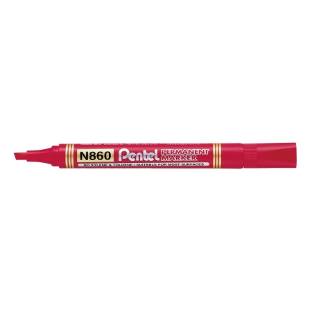 Marker permanentny wkład czerwony 1,2-4,5mm ścięta końcówka Pentel