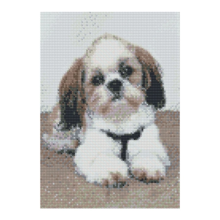 Zestaw kreatywny Diamentowa mozaika 30x40cm Shih tzu Flamingo Line (1(98))