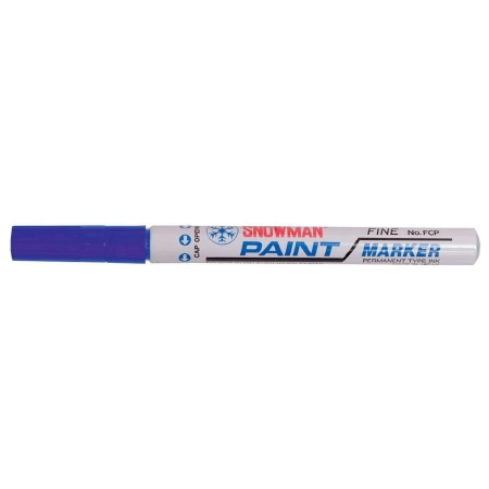 Marker olejowy średni niebieski wkład niebieski 1-1,5mm okrągła końcówka Snowman
