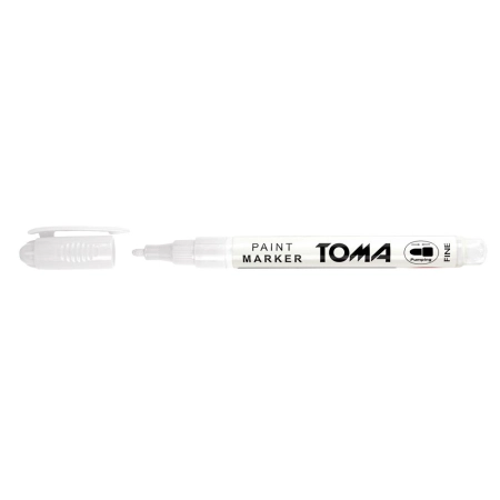 Marker olejowy biały wkład biały 1,5mm okrągła końcówka Toma (To-441 7 2)