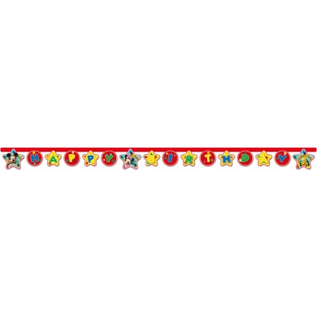 Wstążka mickey happy birthdayx2,5 [mm x m] czerwona Godan (81514)
