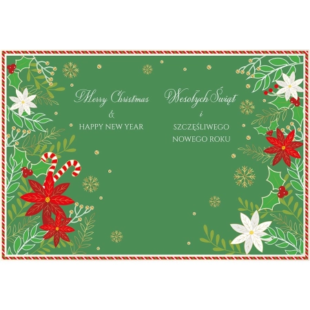 Kartka składana B6 BN SWIATECZNA REKAWICA MERRY CHRISTMAS Henry (5905701480548)