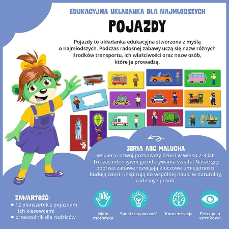 Gra edukacyjna ABC Malucha Pojazdy Trefl (02907)