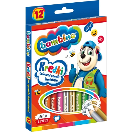 Kredki ołówkowe Bambino 12 kol. St.Majewski
