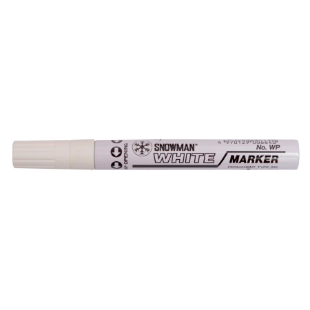 Marker olejowy gruby biały wkład biały 1,5-3,00mm okrągła końcówka Snowman