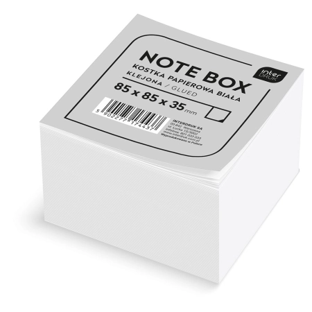 Kostka papierowa biały [mm:] 85x85x 35 Interdruk (KOSPAP)