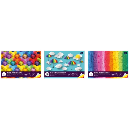 Blok rysunkowy A4 kolorowy 80g 10k Interdruk (BLRK10B)