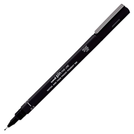 Cienkopis kreślarski wkład czarny 0,45mm 1kol. Uni (UNI PIN-200)