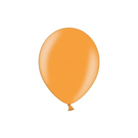 Balon gumowy metalizowany 100 szt pomarańczowy metaliczny Partydeco (12m-081)