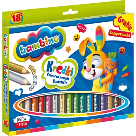 Kredki ołówkowe Bambino 18 kol. St.Majewski