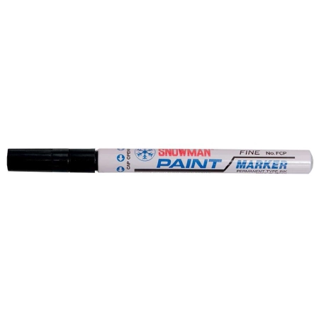 Marker olejowy średni czarny wkład czarny 1-1,5mm okrągła końcówka Snowman