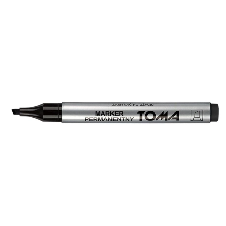 Marker permanentny wkład czarny 0,6mm ścięta końcówka Toma (TO-091 3 3)