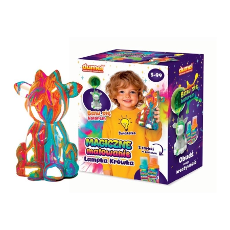 Zestaw kreatywny dla dzieci MAGICZNE MALOWANIE- LAMPKA KRÓWKA Dumel (DD30618)