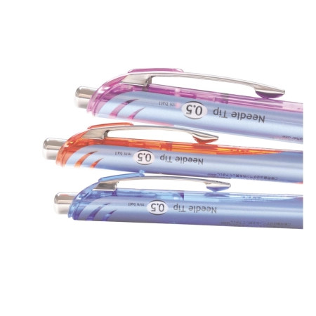 Cienkopis ENERGEL BLN 75 wkład niebieski 0,25mm 4kol. Pentel