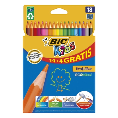 Kredki ołówkowe Evolution 24 kol. Bic Kids (829025)