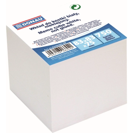 Kostka papierowa biały [mm:] 83x83x 75 Donau (8309000-09)