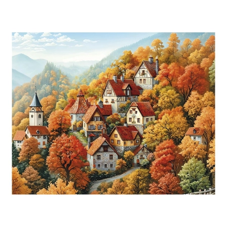 Zestaw kreatywny Diamentowa mozaika 30x40cm Jesień 1 Flamingo Line (2(2))
