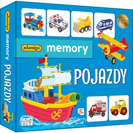 Gra pamięciowa MEMORY pojazdy memory Adamigo