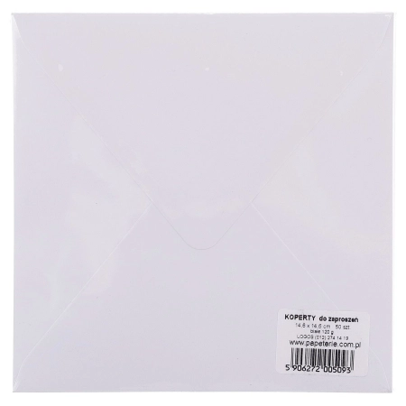 Koperta CD 14,6X14,6 biała 120g biała [mm:] 146,5x146,5 Logos 1 sztuk